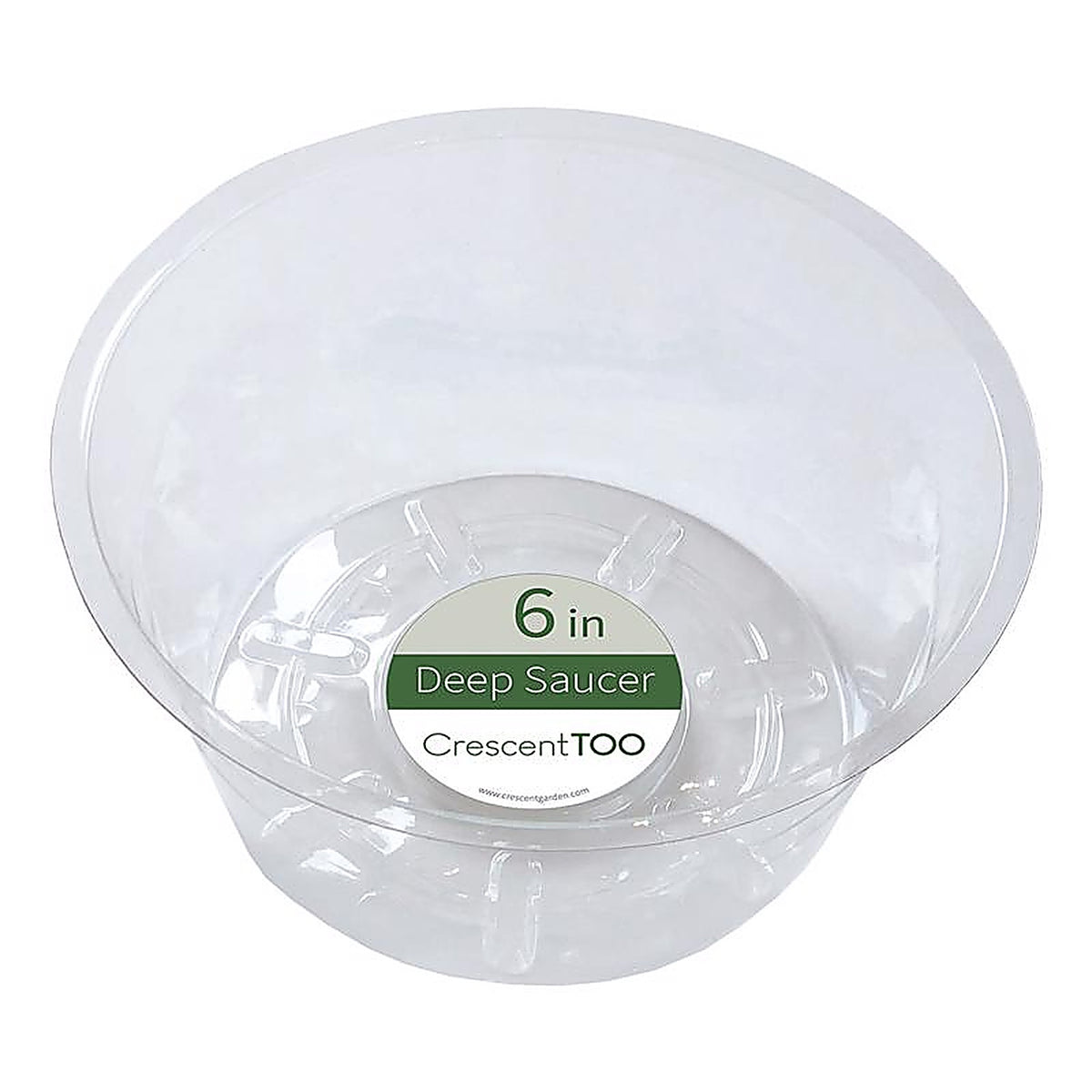Crescent Garden - BV060D00C - 2.9 In. H X 6 In. D Plastic Deep Plant Saucer Clear