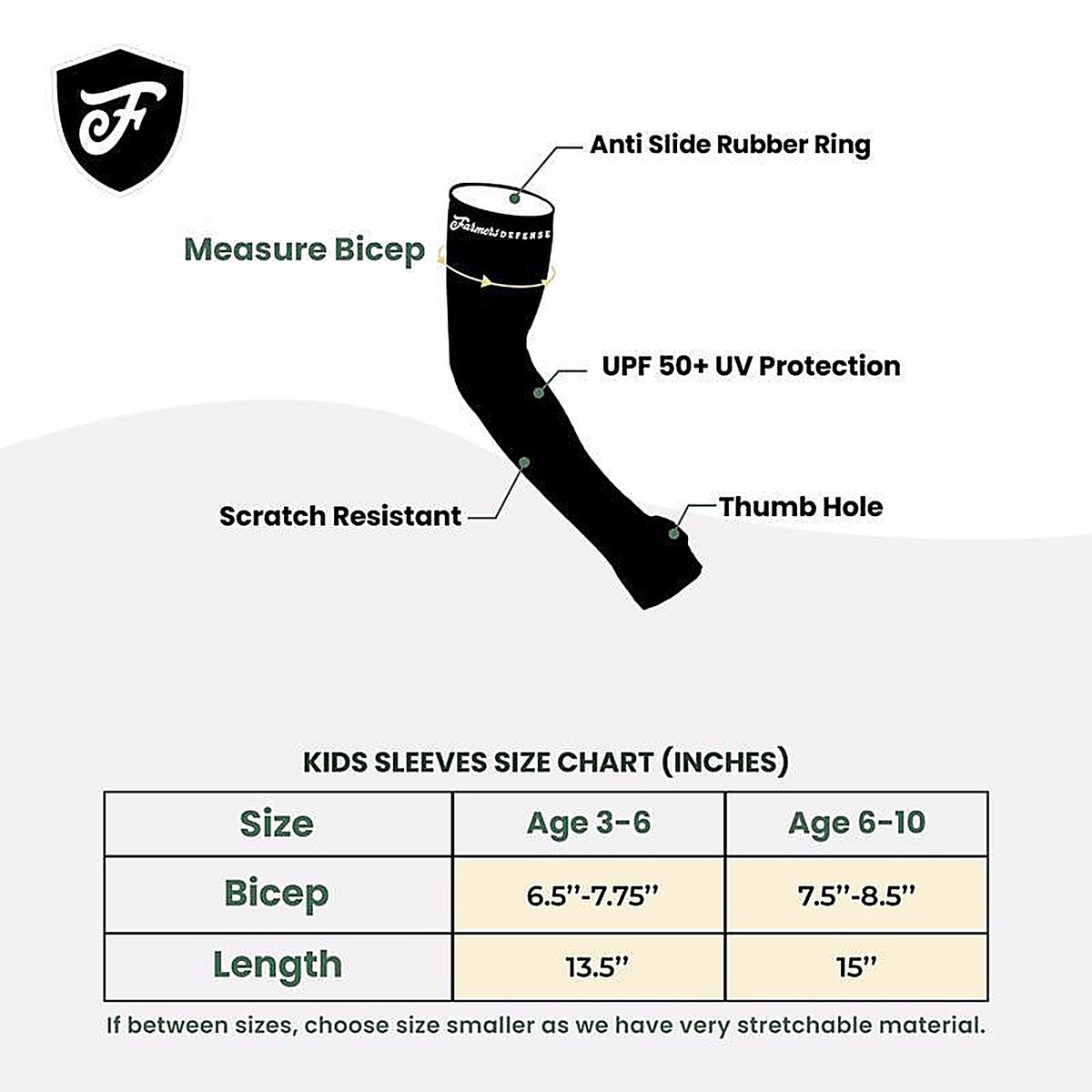 Farmers Defense - KSLV-DINO-S - S Polyester/Spandex Dino Green Protection Sleeves