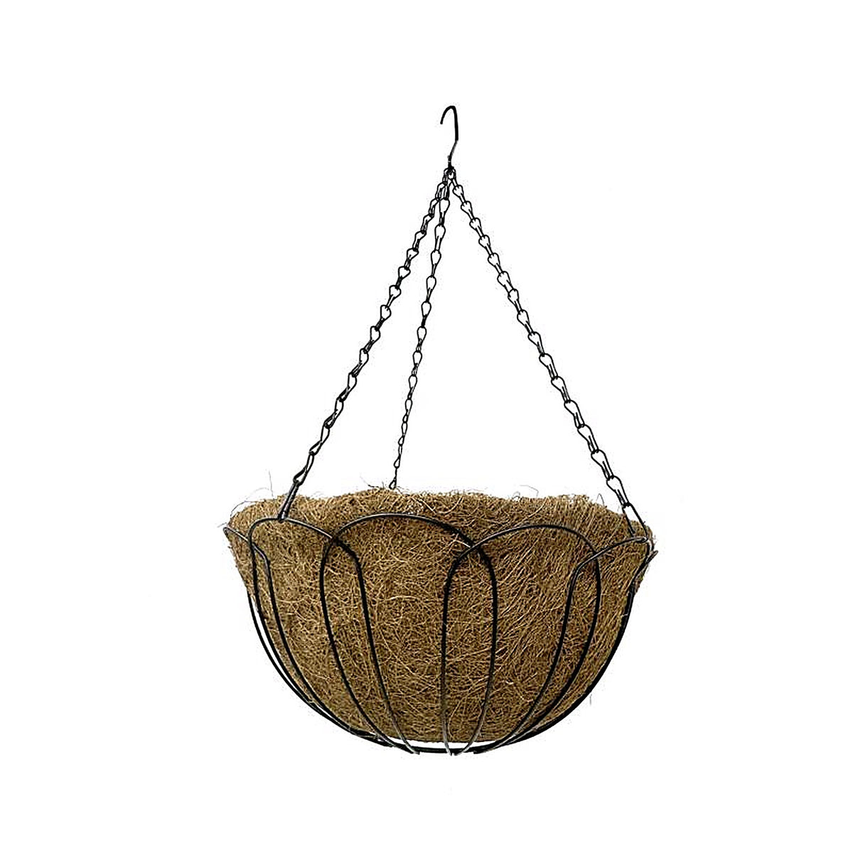 Living Accents - HY11-35-18 - 18 In. W Steel Hanging Basket Black