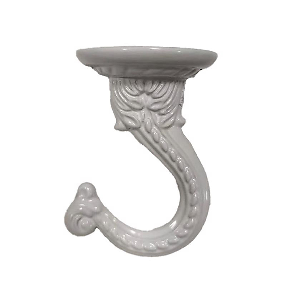 Living Accents - 58030 - White Zinc 2 In. H Sturdy Swag Hook 1 Pack