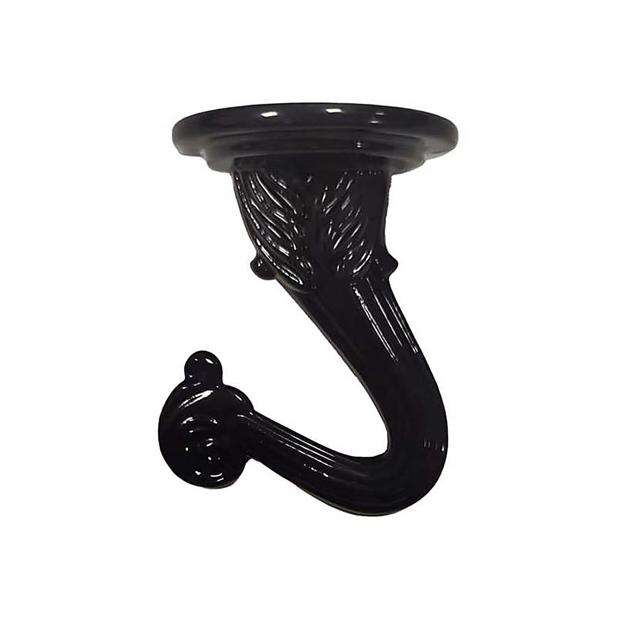 Living Accents - 58033 - Black Zinc 1.5 In. H Sturdy Swag Hook 2 Pack