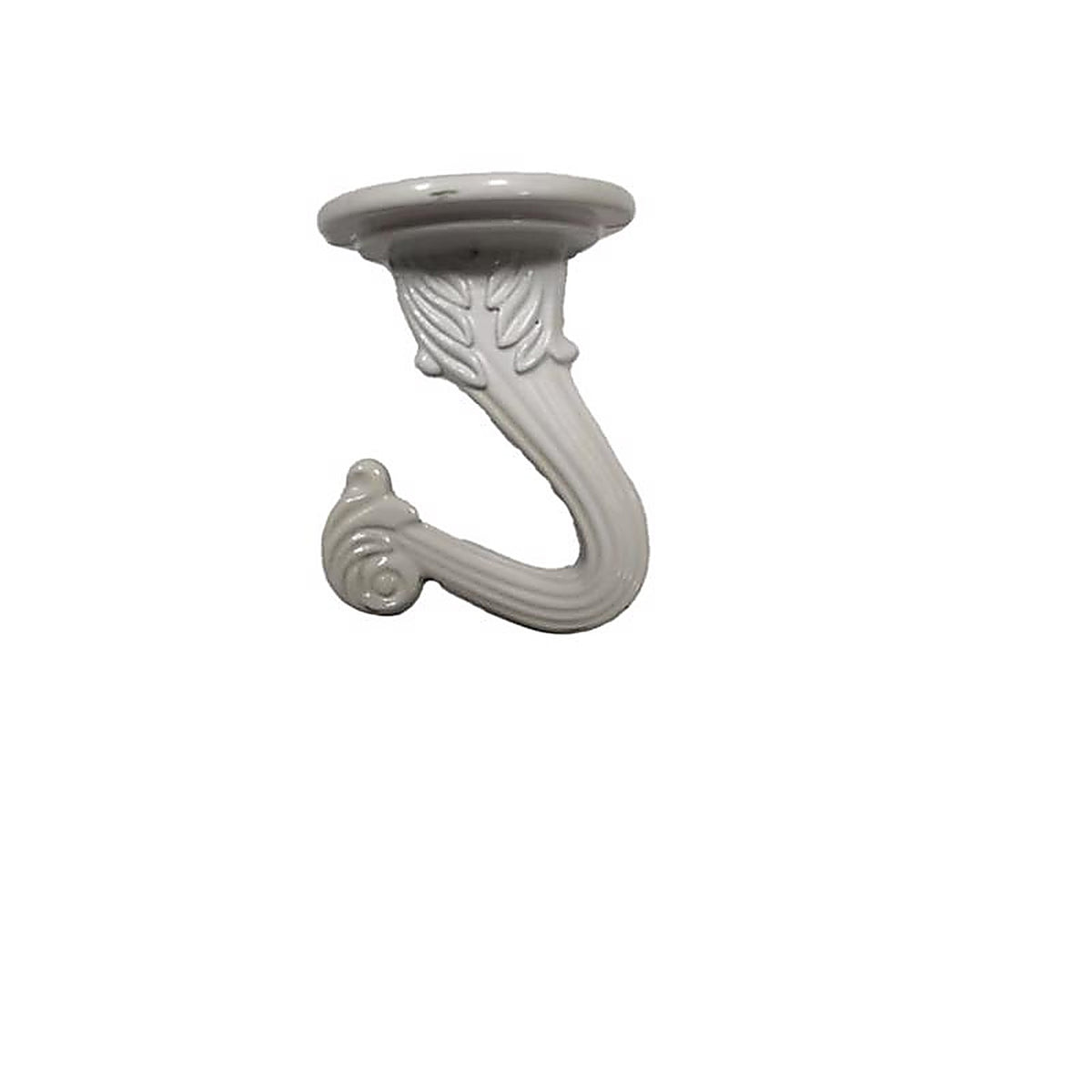 Living Accents - 58034 - White Zinc 1.5 In. H Sturdy Swag Hook 2 Pack