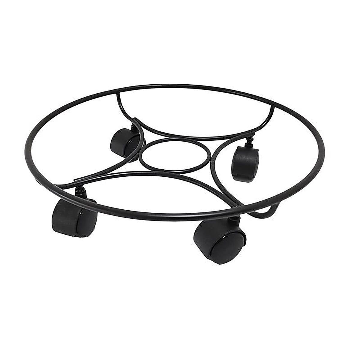 Living Accents - 58054 - 4.5 In. H X 13 In. W Steel Planter Caddie Black
