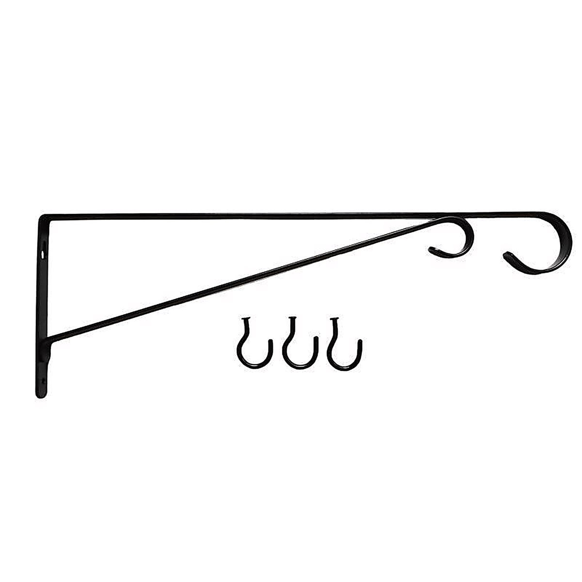 Living Accents - 58021 - Black Steel 15 In. H Straight with Loop Plant Hanger 1 Pack