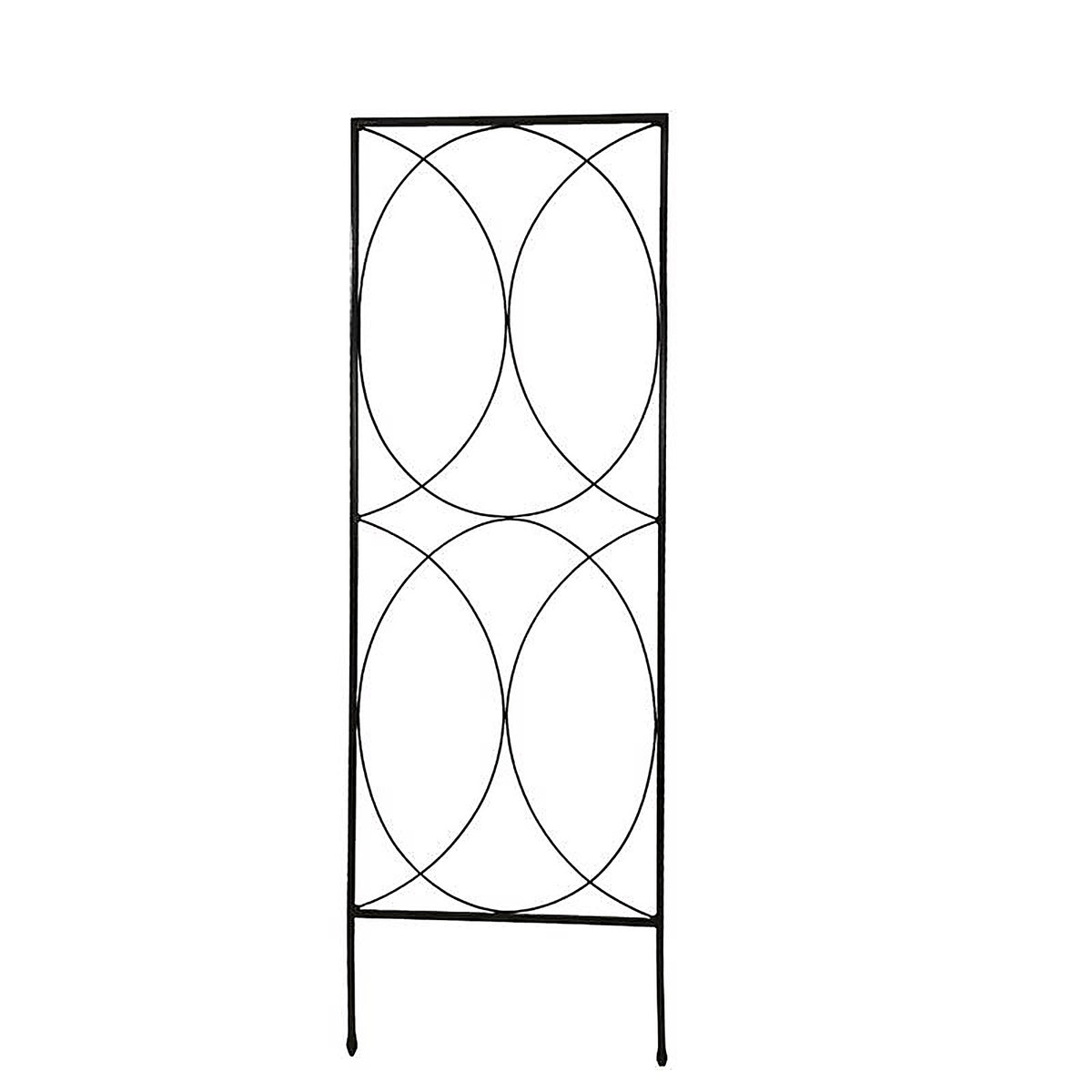 Living Accents - 58076 - 40 In. H Black Steel Scrollwork Trellis