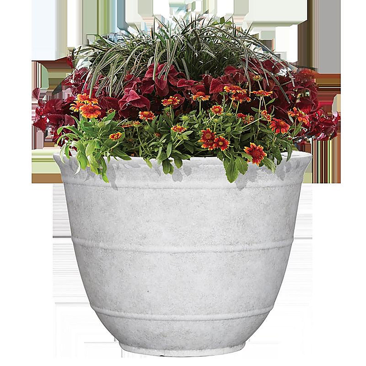 L&G Solutions - PVJ6316SWJ - L&g 12 In. H X 16 In. W X 16 In. D X 16 In. D Polyresin Brighton Planter White