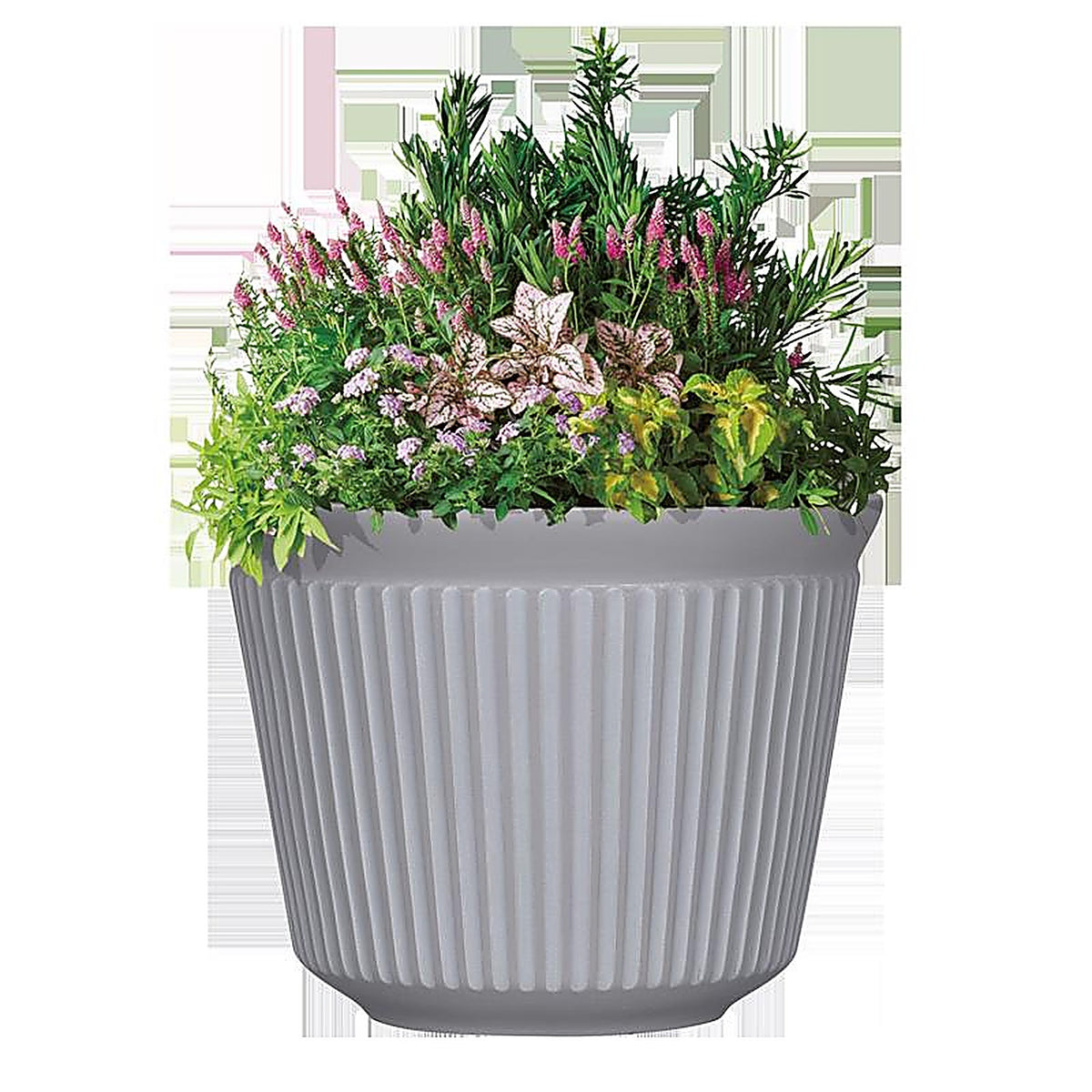L&G Solutions - PVJ5012TCJ - L&g 9.33 In. H X 12 In. W X 12 In. D X 12 In. D Polyresin Finola Planter Cement