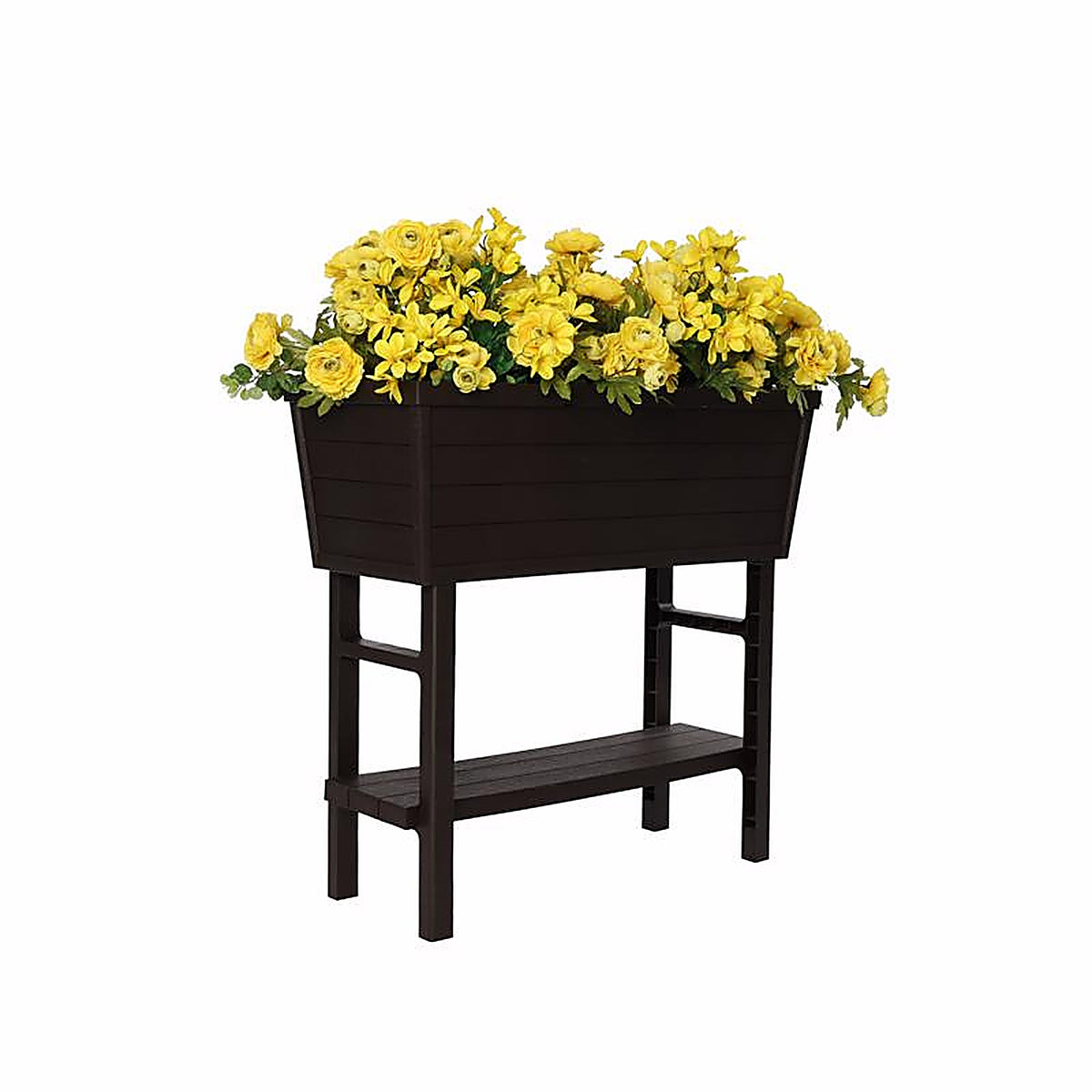 Polymer Outdoor - 999-2200-POP - Products 31 In. H X 32.25 In. W X 14.5 In. D Pp Plastic Elevated Garden Box Brown