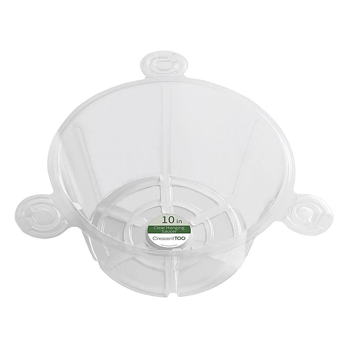 Crescent Garden - BV100H00C - 5 In. H X 10 In. D Polyethylene Hanging Basket Drip Pan Clear