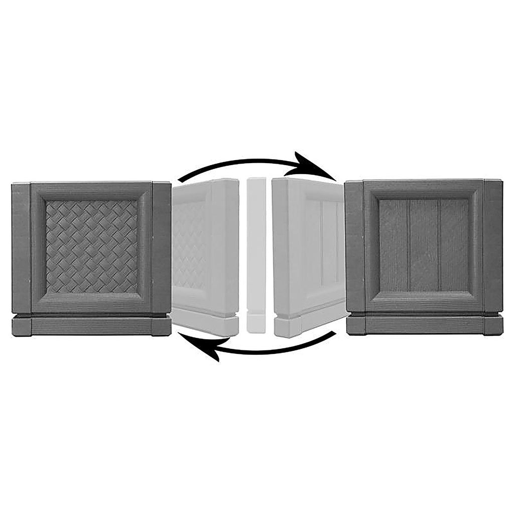 City Pickers - 2323D - 44 In. H X 10.75 In. W X 10.75 In. D Resin Trellis Tower Garden Bed Charcoal