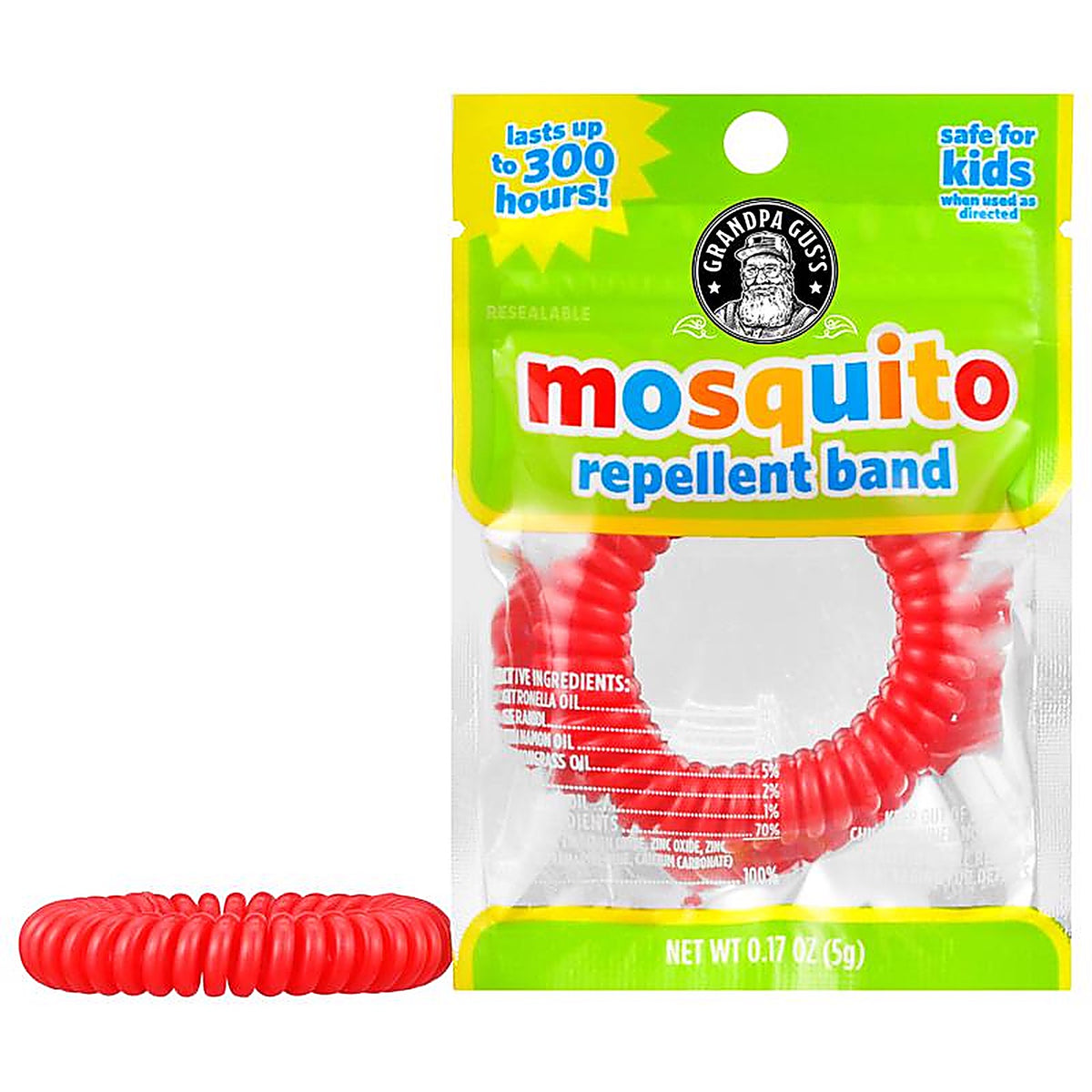Grandpa Guss - GQASBD1-ST-50-2 - Insect Repellent Wristband Wrist Band for Mosquitoes 1 Pack