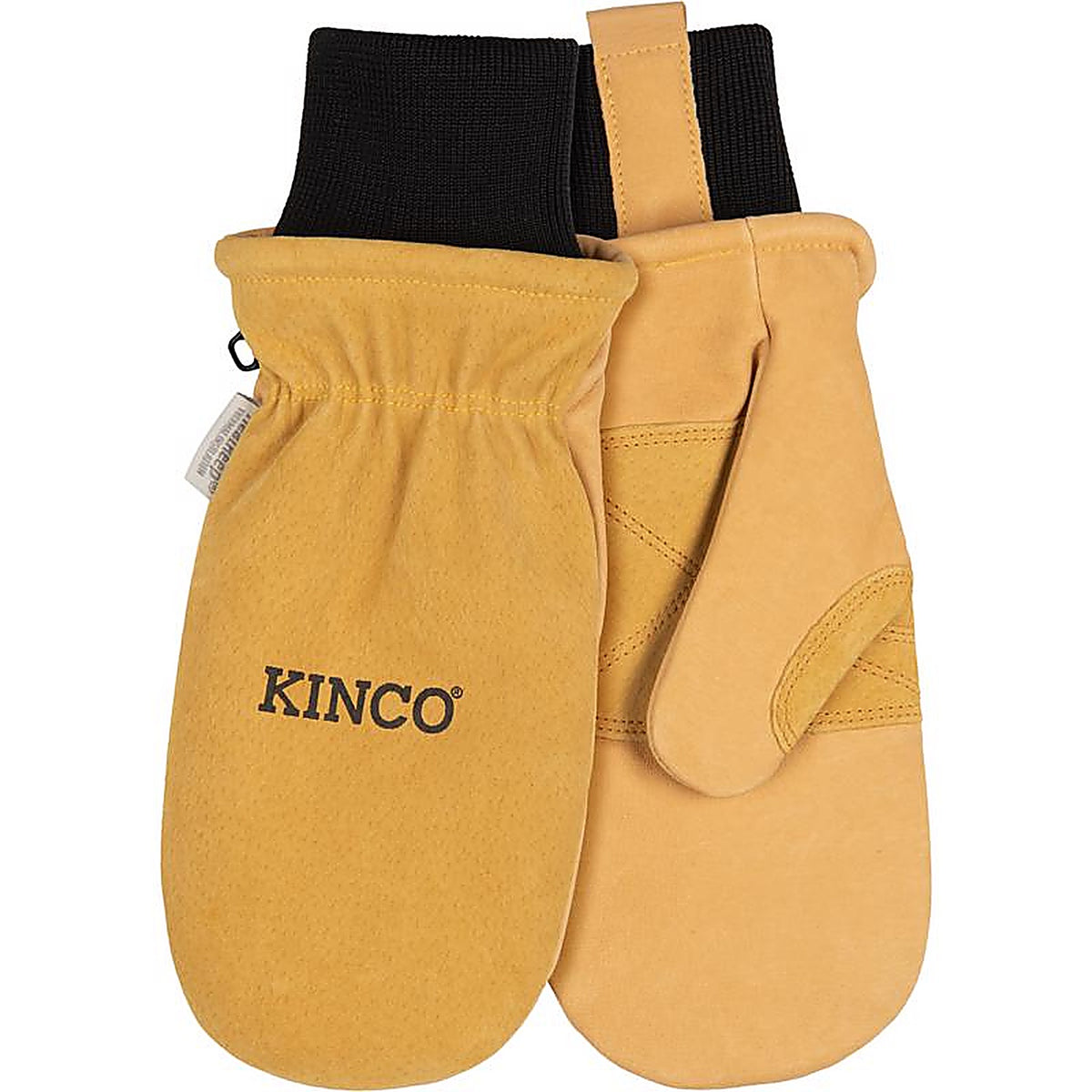 Kinco - 901TW-M - M Premium Pigskin Cold Weather Black/Gold Mittens