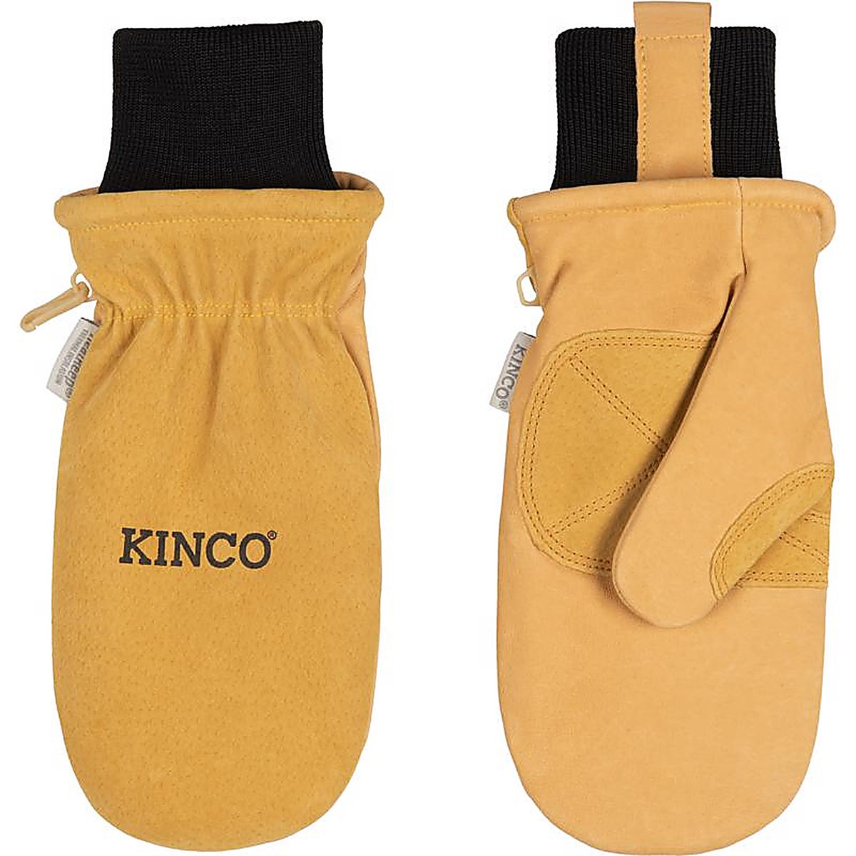 Kinco - 901TW-S - S Premium Pigskin Cold Weather Black/Gold Mittens