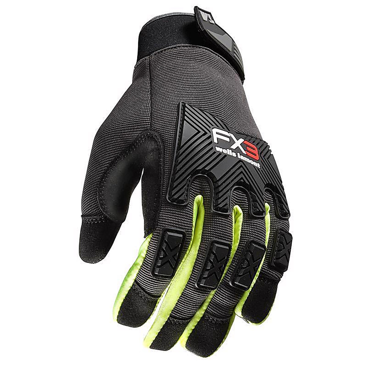 Wells Lamont - 7861XL - Fx3 Mens Indoor/Outdoor Hi-Viz Work Gloves Black/Yellow XL 1 Pair