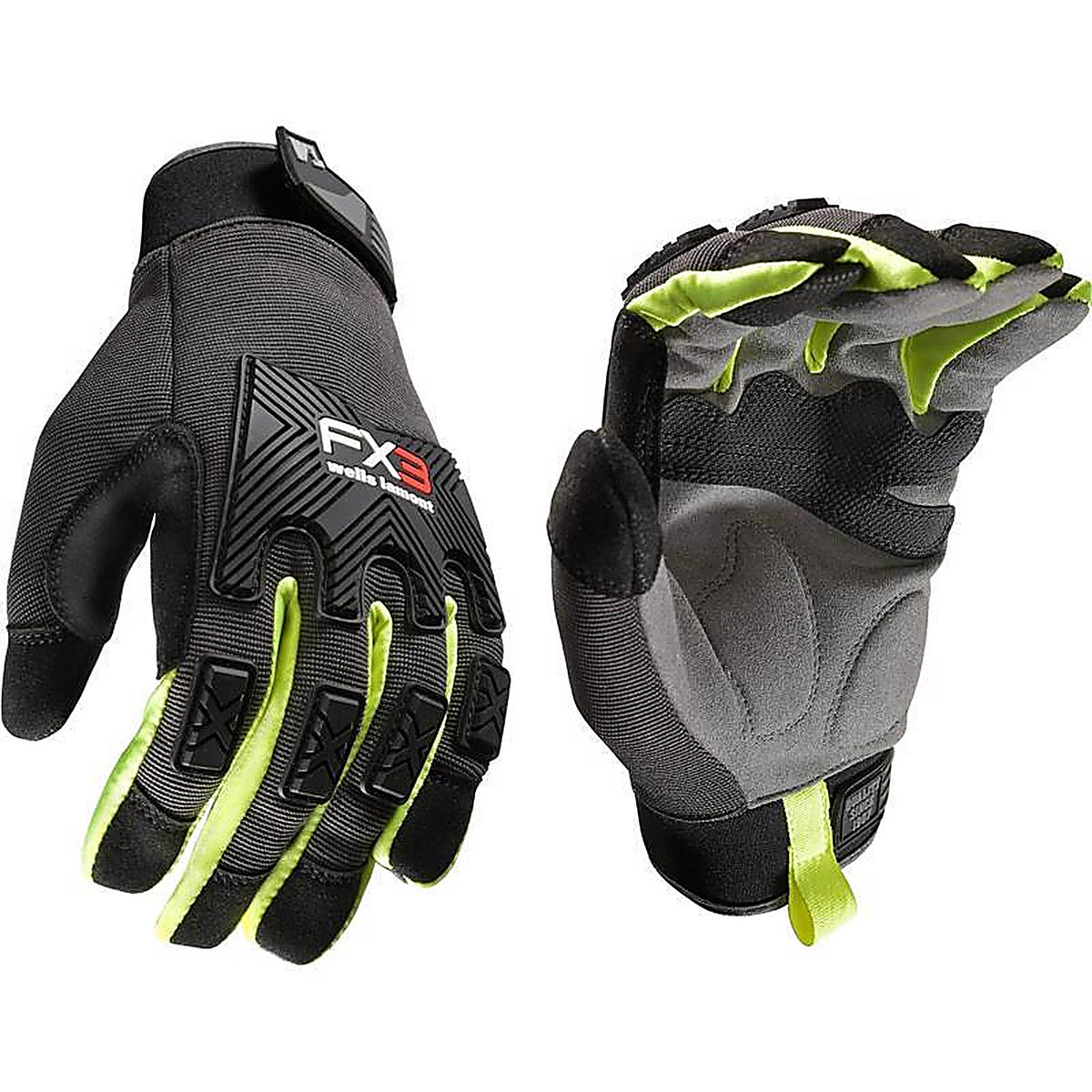 Wells Lamont - 7861XL - Fx3 Mens Indoor/Outdoor Hi-Viz Work Gloves Black/Yellow XL 1 Pair