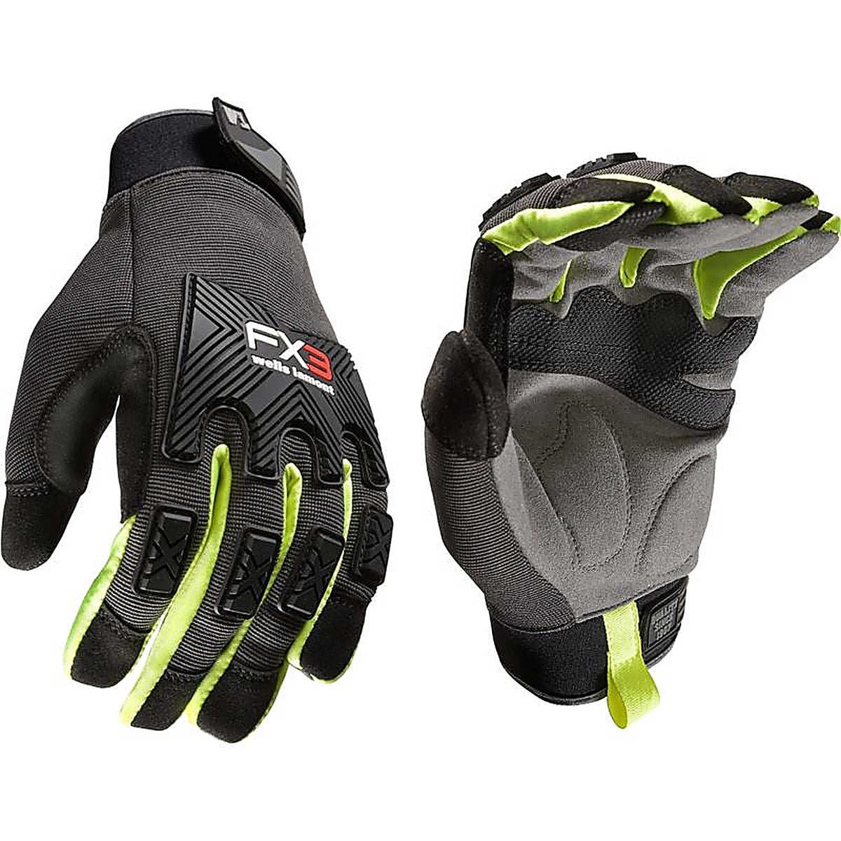 Wells Lamont - 7861M - Fx3 Mens Indoor/Outdoor Hi-Viz Work Gloves Black/Yellow M 1 Pair