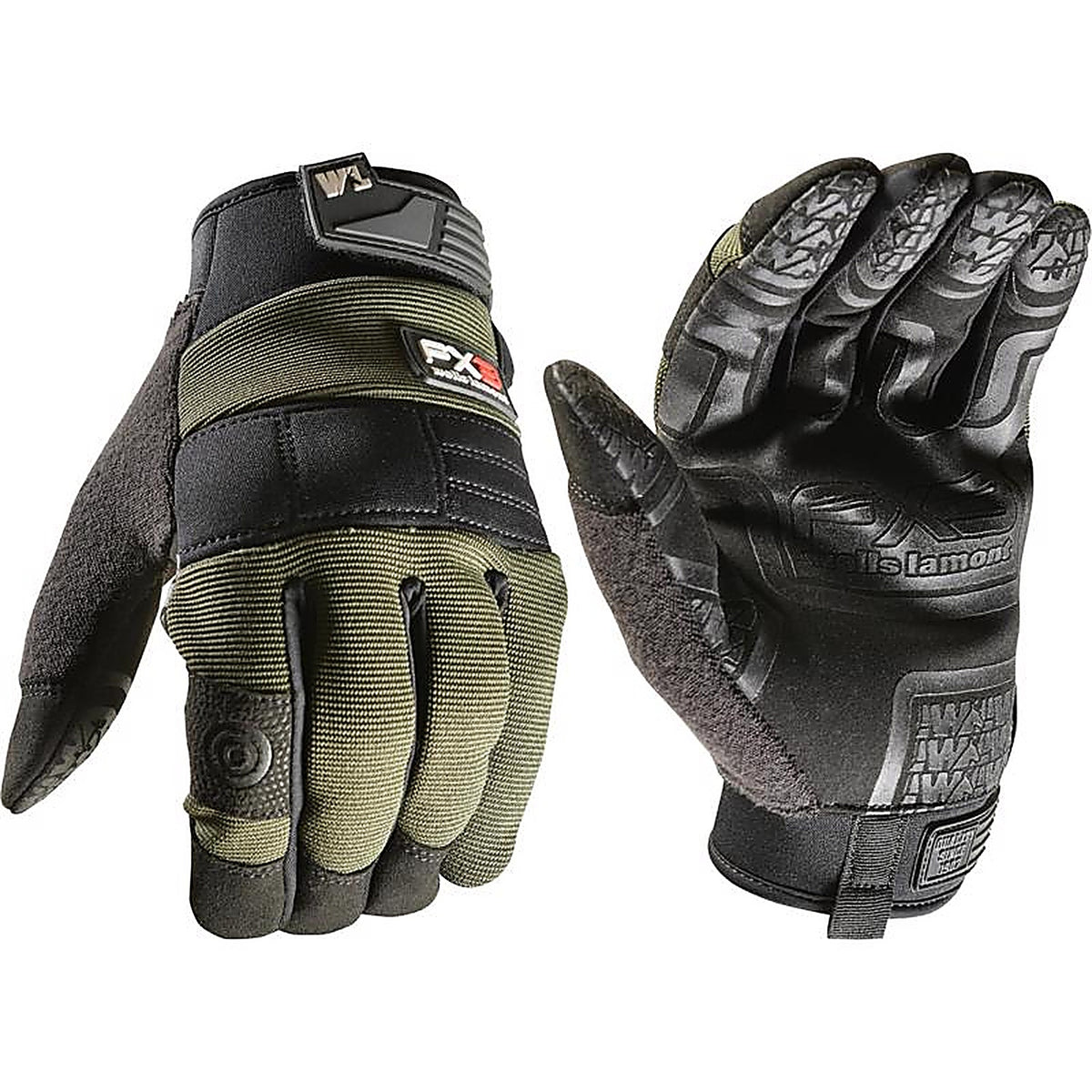 Wells Lamont - 7857XL - Fx3 Mens Indoor/Outdoor Work Gloves Black/Gray/Green XL 1 Pair