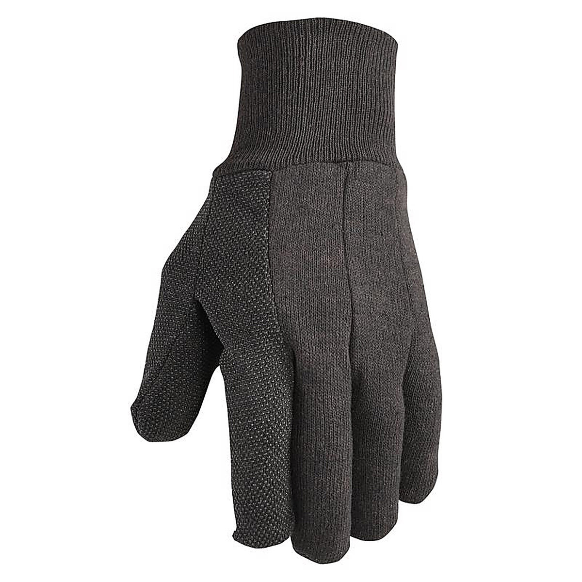Wells Lamont - 302LF - Mens Outdoor Rubber Grip Jersey Work Gloves Brown L 3 Pair