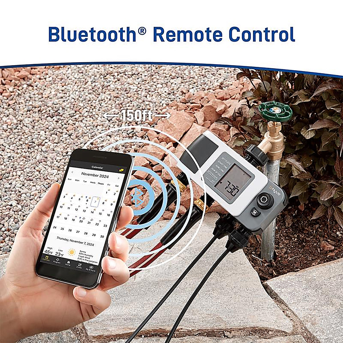 Orbit - 24634 - B-Hyve Programmable 4 Zone Bluetooth Sprinkler Timer