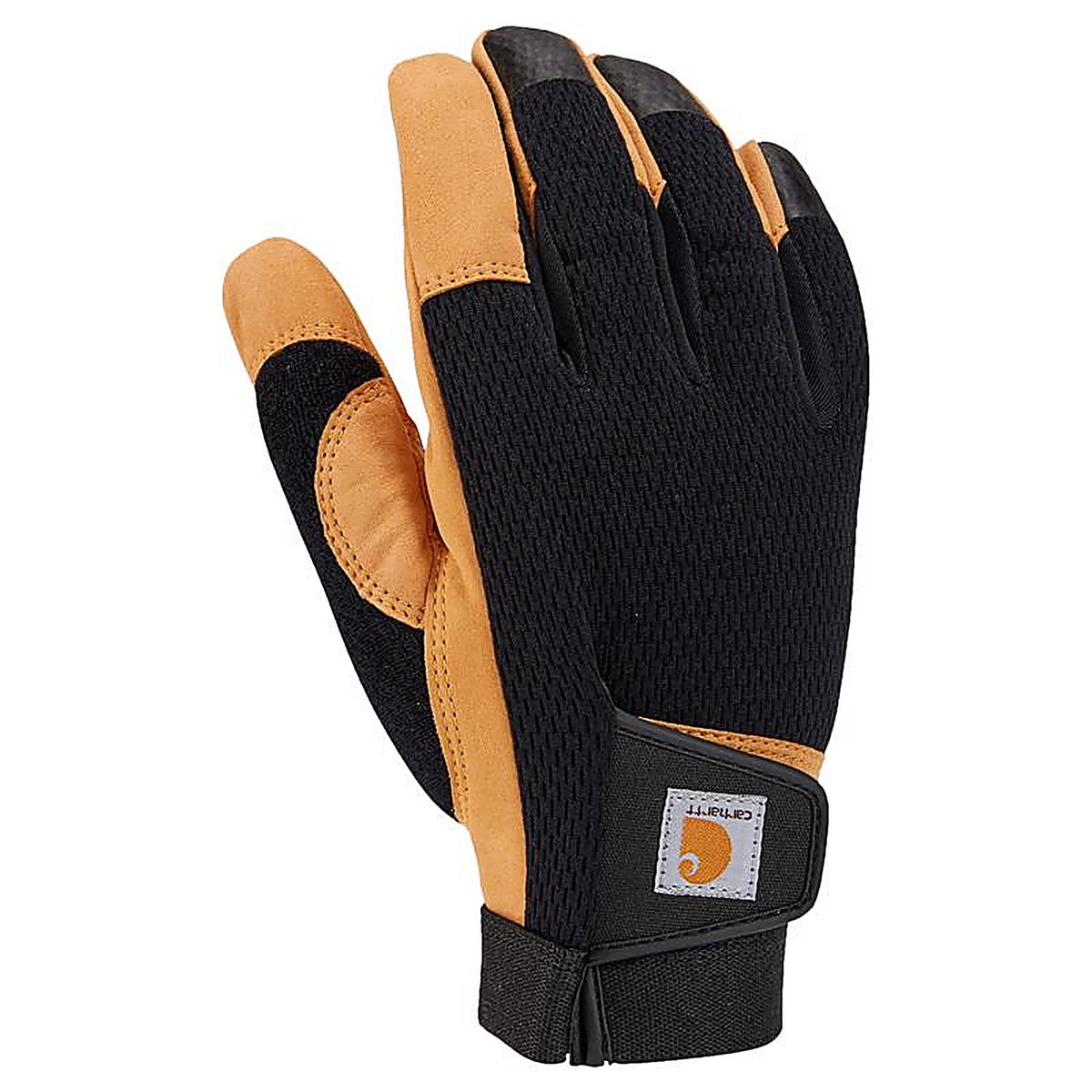 Carhartt - GD0824MBLKBLY-L - Mens Indoor/Outdoor Grip Gloves Black/Yellow L 1 Pair
