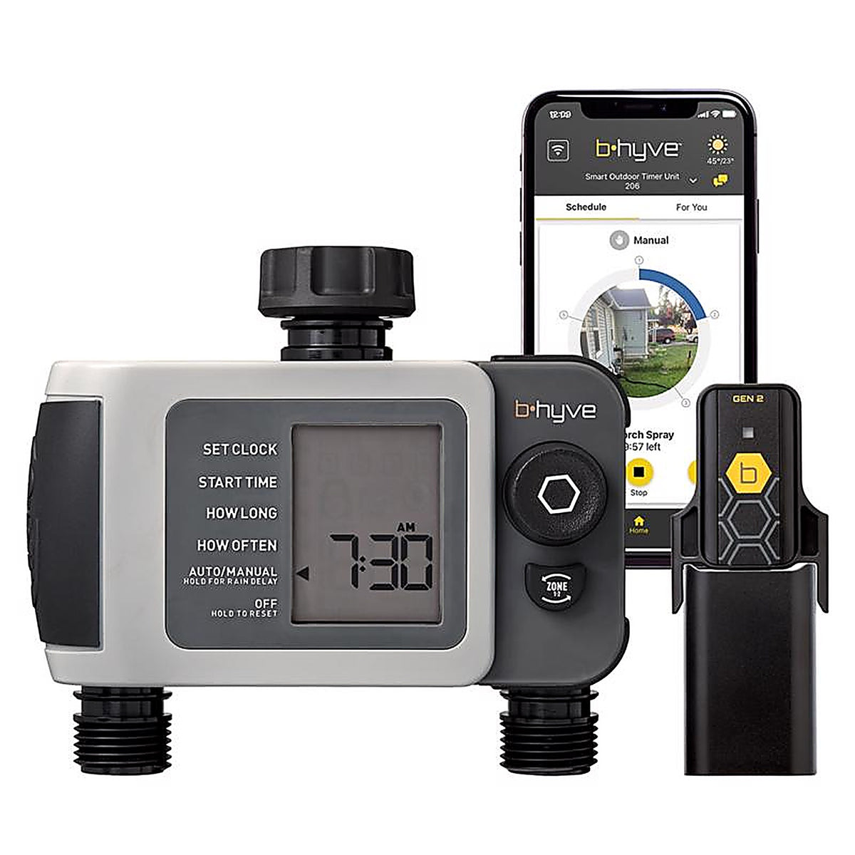 Orbit - 21632 - Byhve Programmable 2 Zone Wifi Hose Faucet Timer