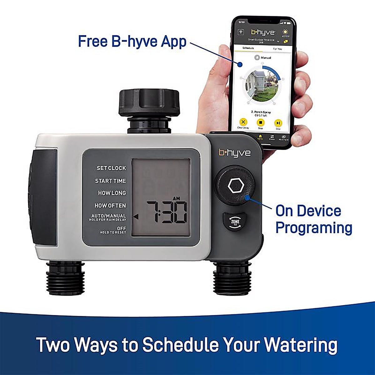 Orbit - 21632 - Byhve Programmable 2 Zone Wifi Hose Faucet Timer