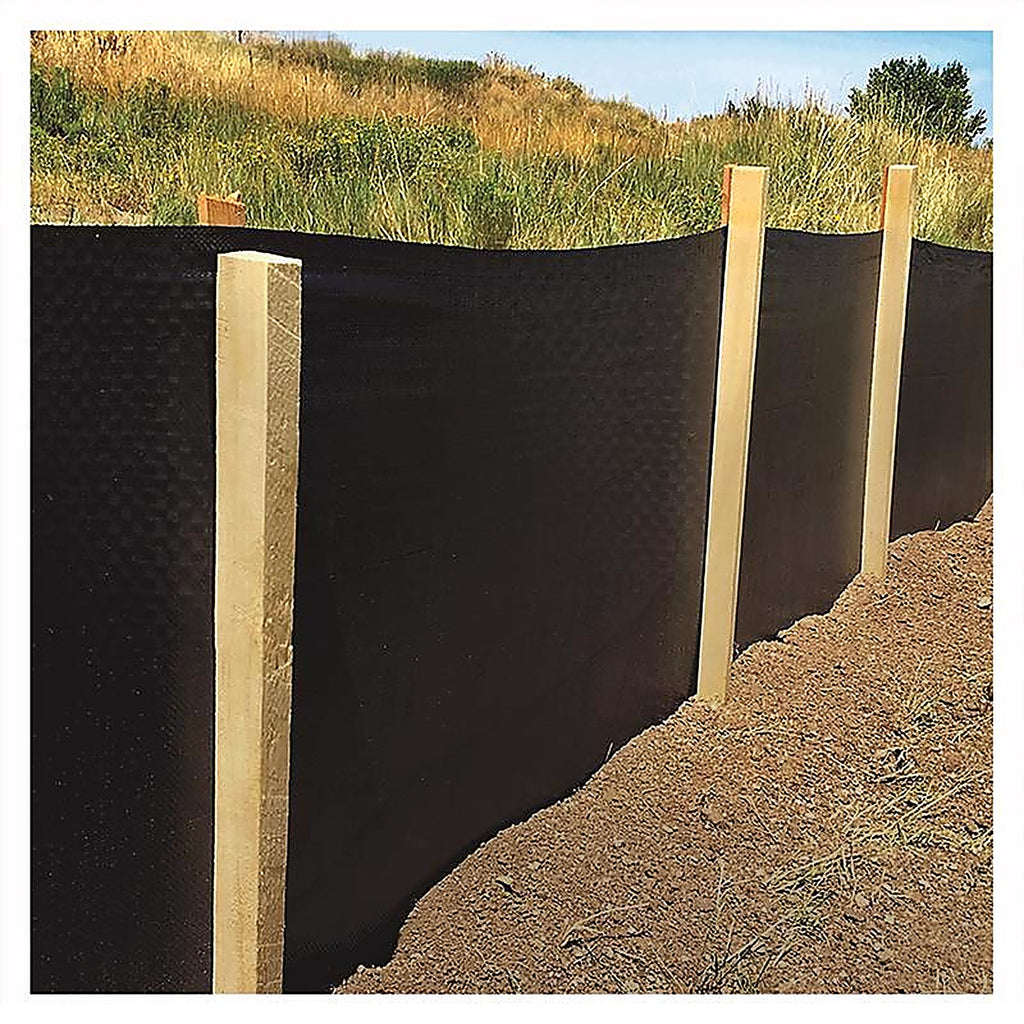 Hanes - 43480 - 2 Ft. H X 100 Ft. L Polypropylene Silt Fencing Black