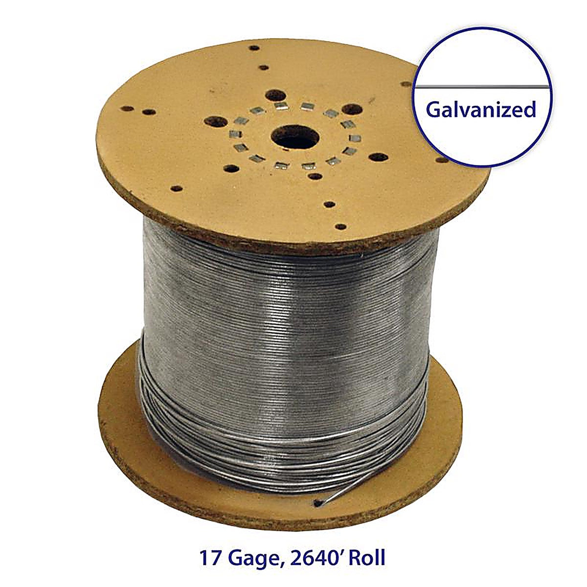 Ironridge - 660172 - 0.0453 In. H X 2640 Ft. L Galvanized Steel Electric Fencing Silver