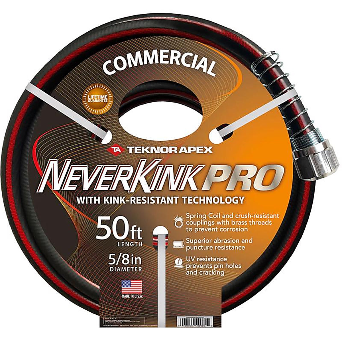 Teknor Apex - 8845 50 - Neverkink 5/8 In. D X 50 Ft. L Heavy Duty Commercial Grade Garden Hose