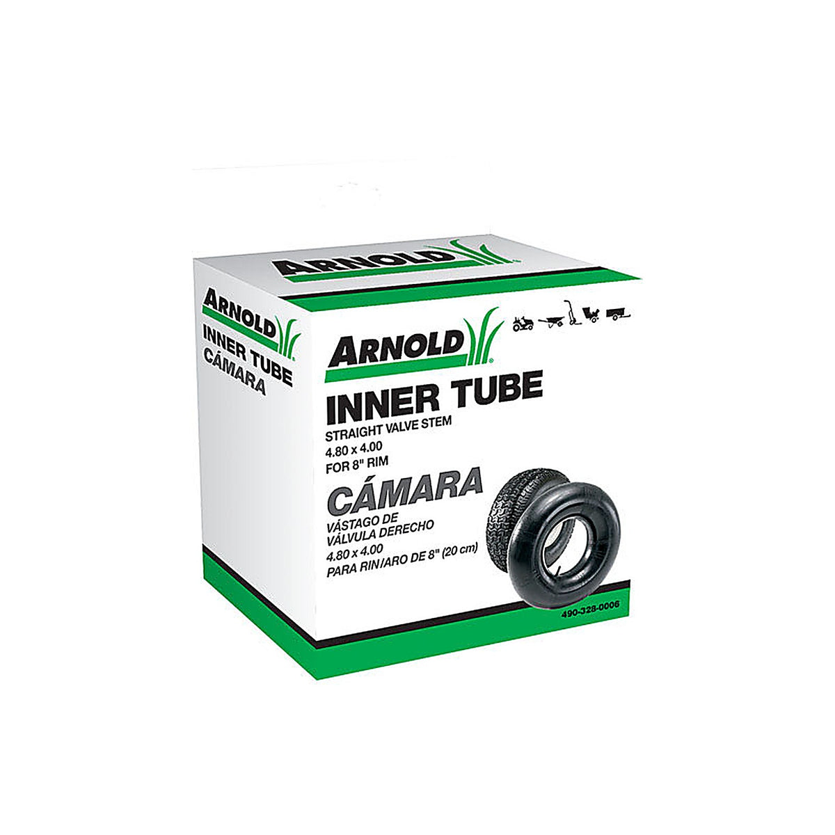 Arnold 490-328-0006 8 in. Dia. x 8 in. Dia. 400 lb. capacity Wheelbarrow Inner Tube Rubber