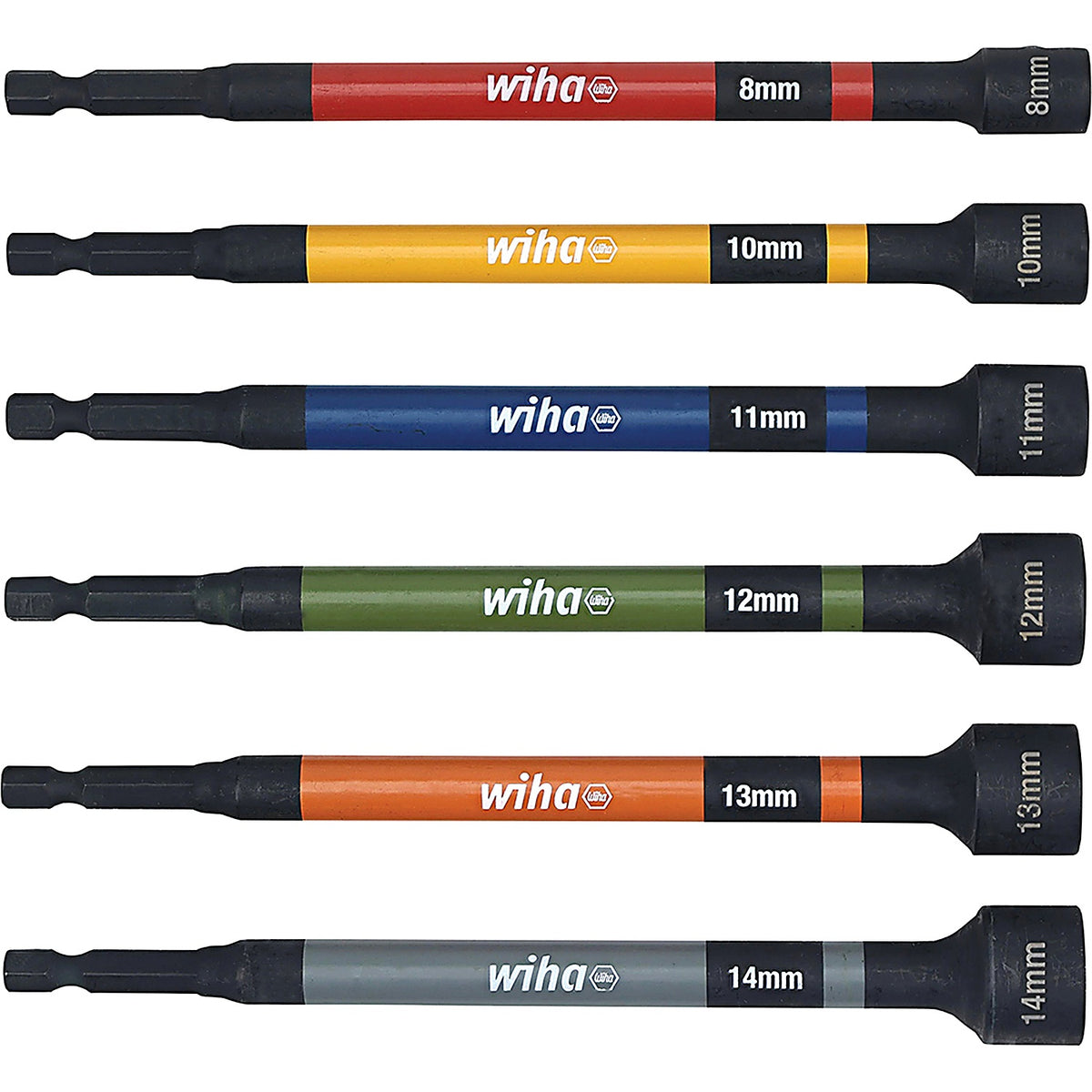 Wiha - 70487 - 6 Piece Color Coded Magnetic Nut Setter Metric Set