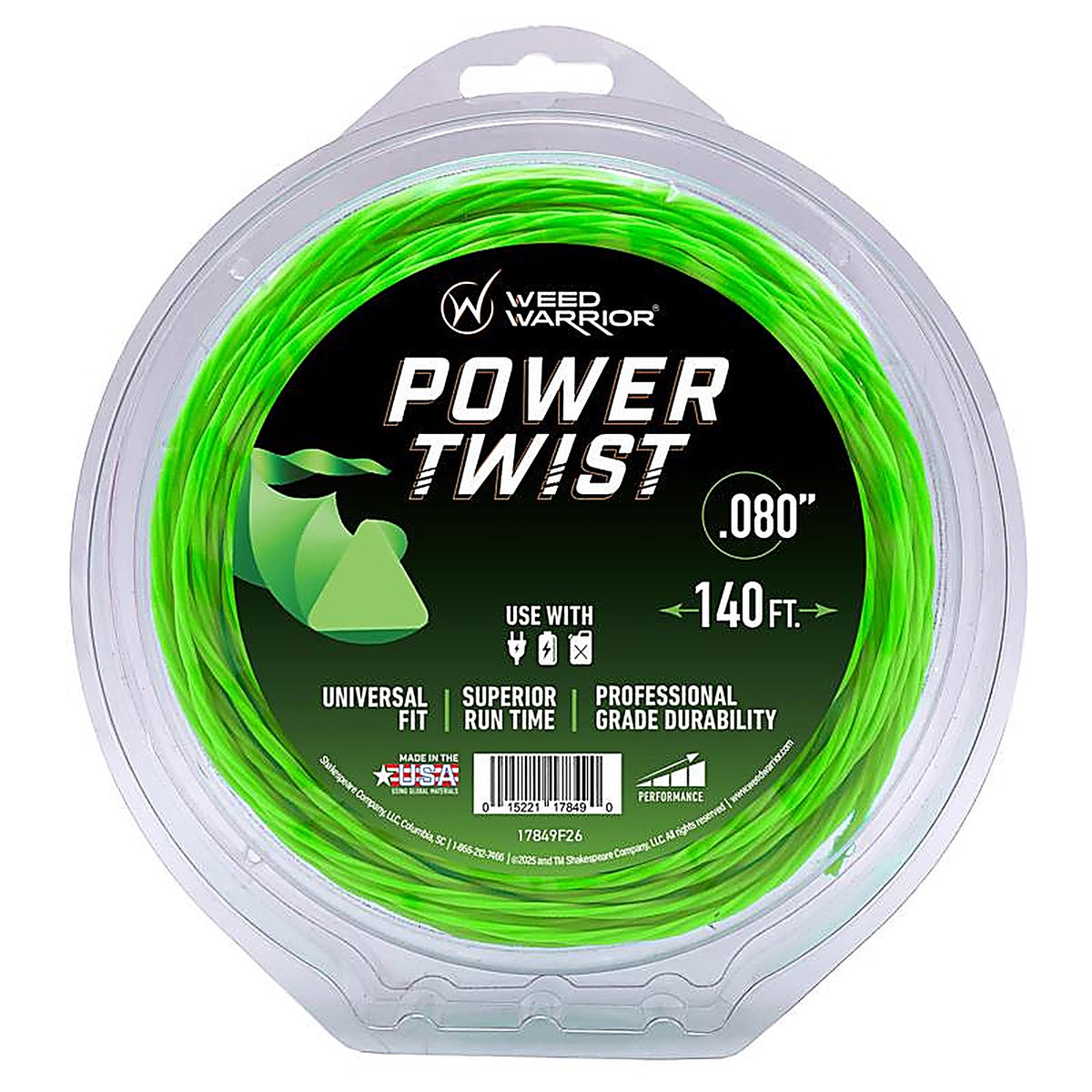Weed Warrior - 17849 - Professional Grade .080 In. D X 140 Ft. L Trimmer Line