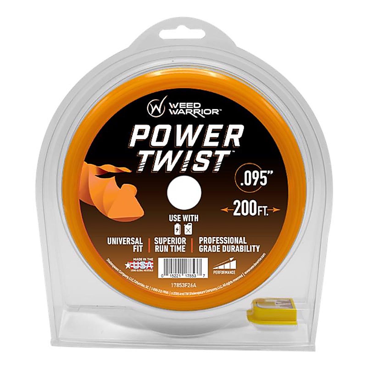 Weed Warrior - 17853 - Professional Grade .095 In. D X 200 Ft. L Trimmer Line
