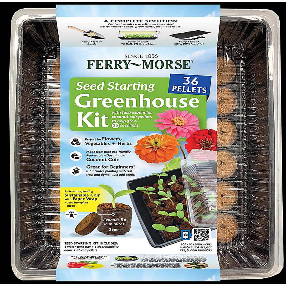 Ferry-Morse - P036 - 36 Cells 11 In. W X 11 In. L Seed Starting Kit 1 Pack