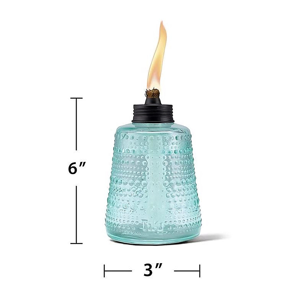 Tiki - 1120091 - Assorted Glass 6 In. Tabletop Torch 1 Piece