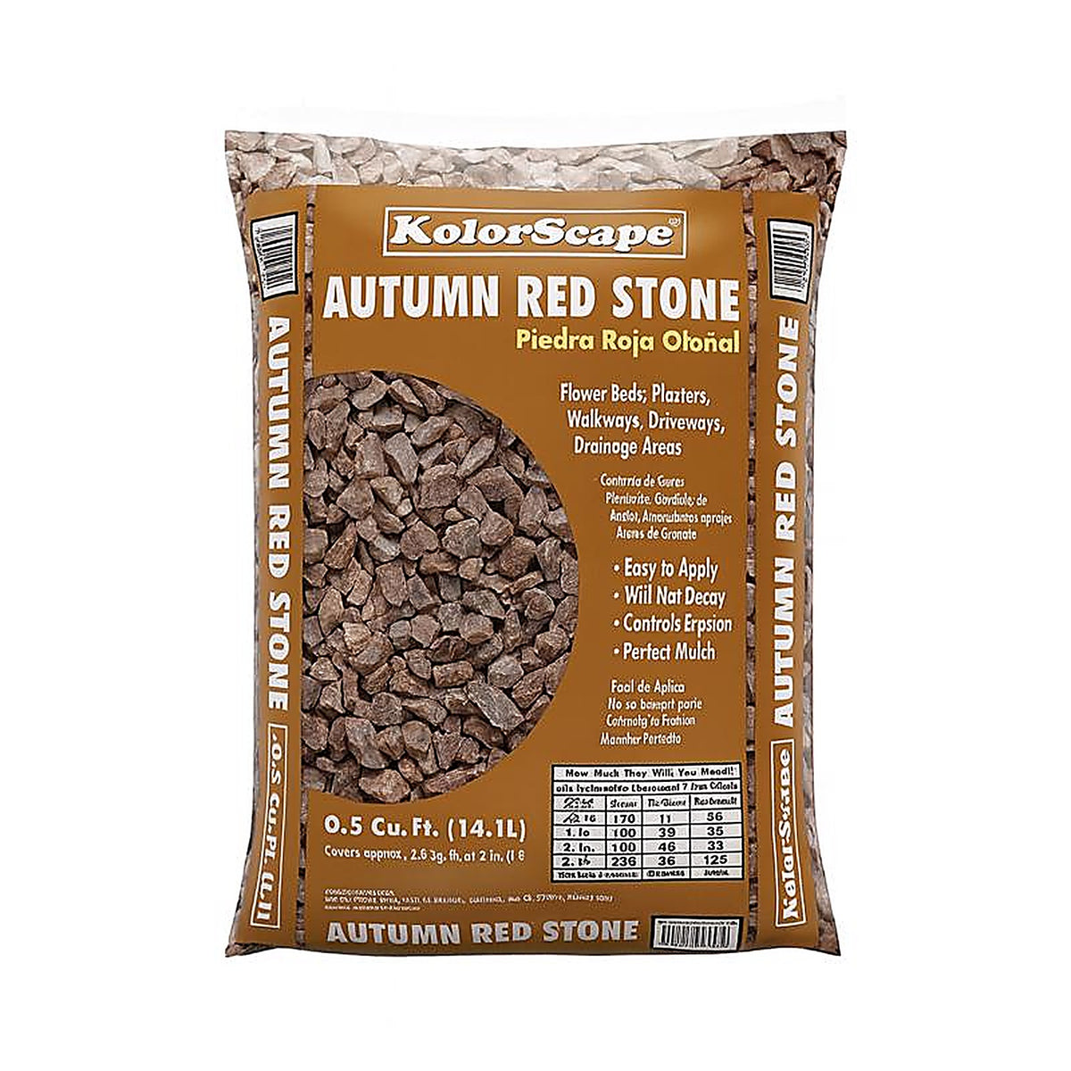 Ksc - 40206050 - Autumn Red Stone Decorative Stone .5 CU Ft