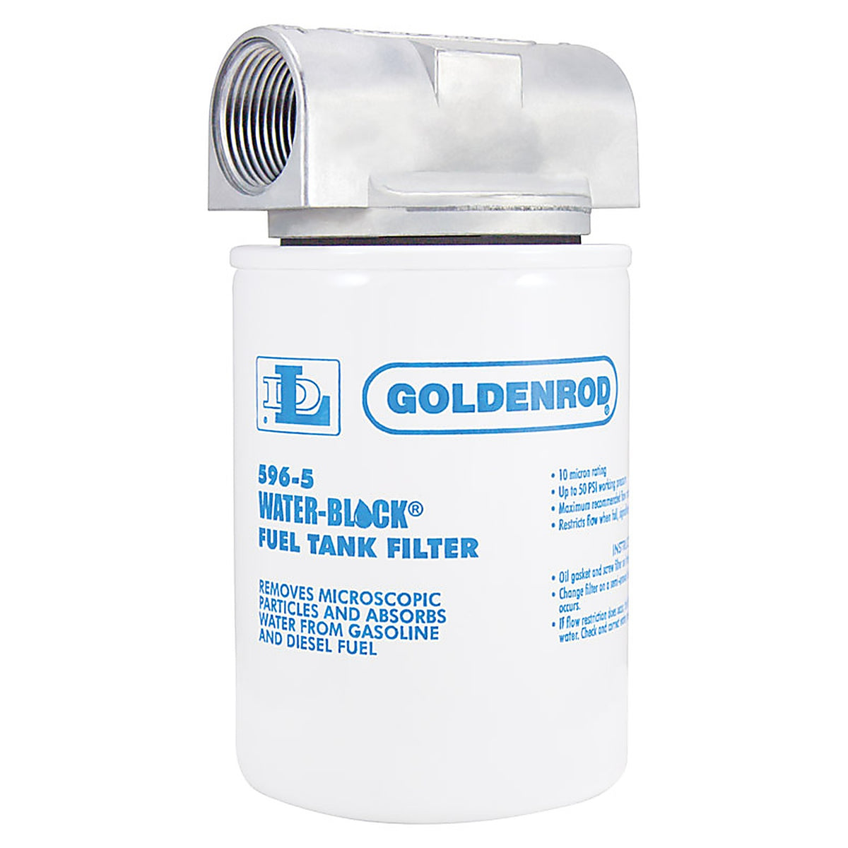 Goldenrod - 596 - Steel Spin on Water Block Fuel Filter 25 GPM