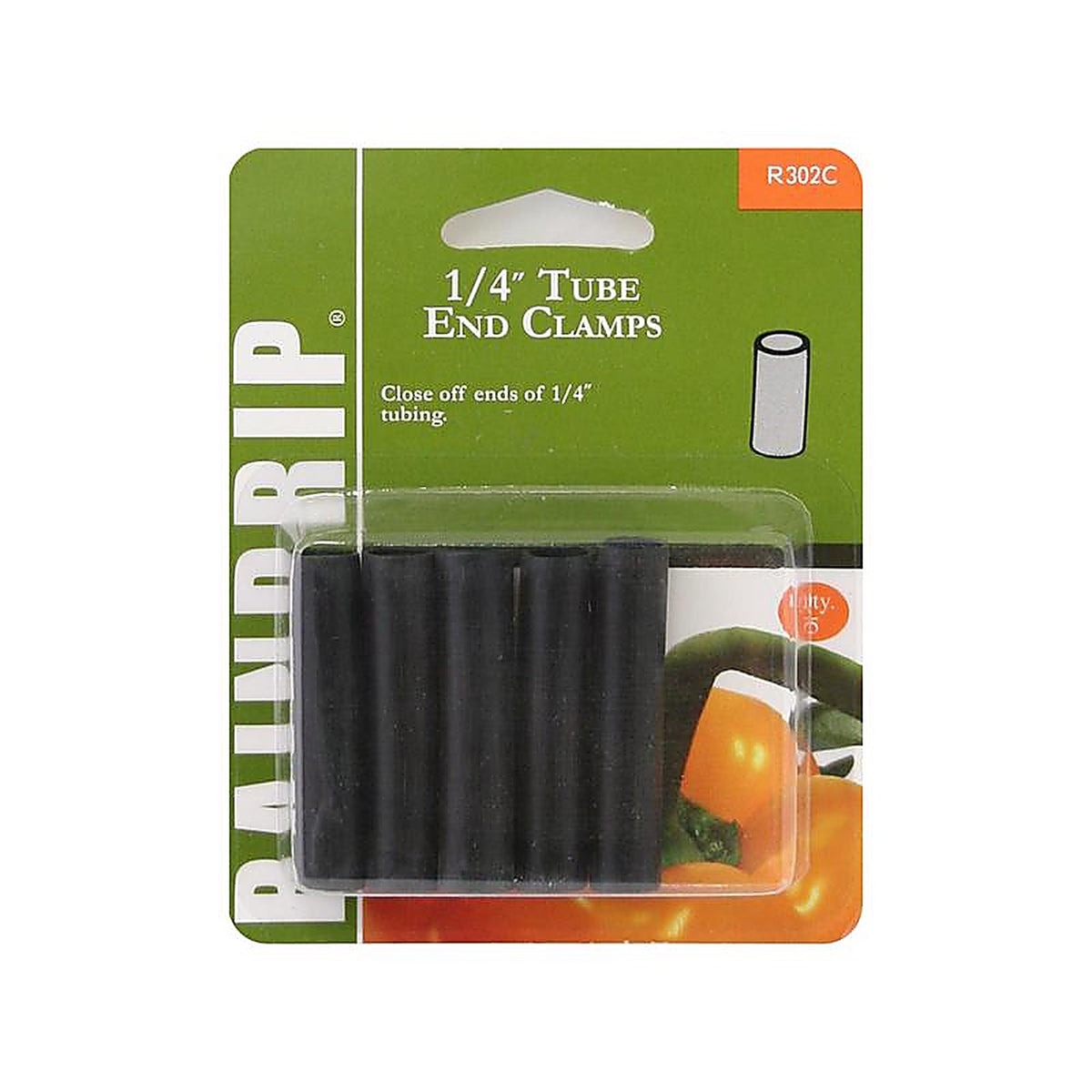 Raindrip 302010B Drip Irrigation End Clamp 1/4 in. 10/Pack