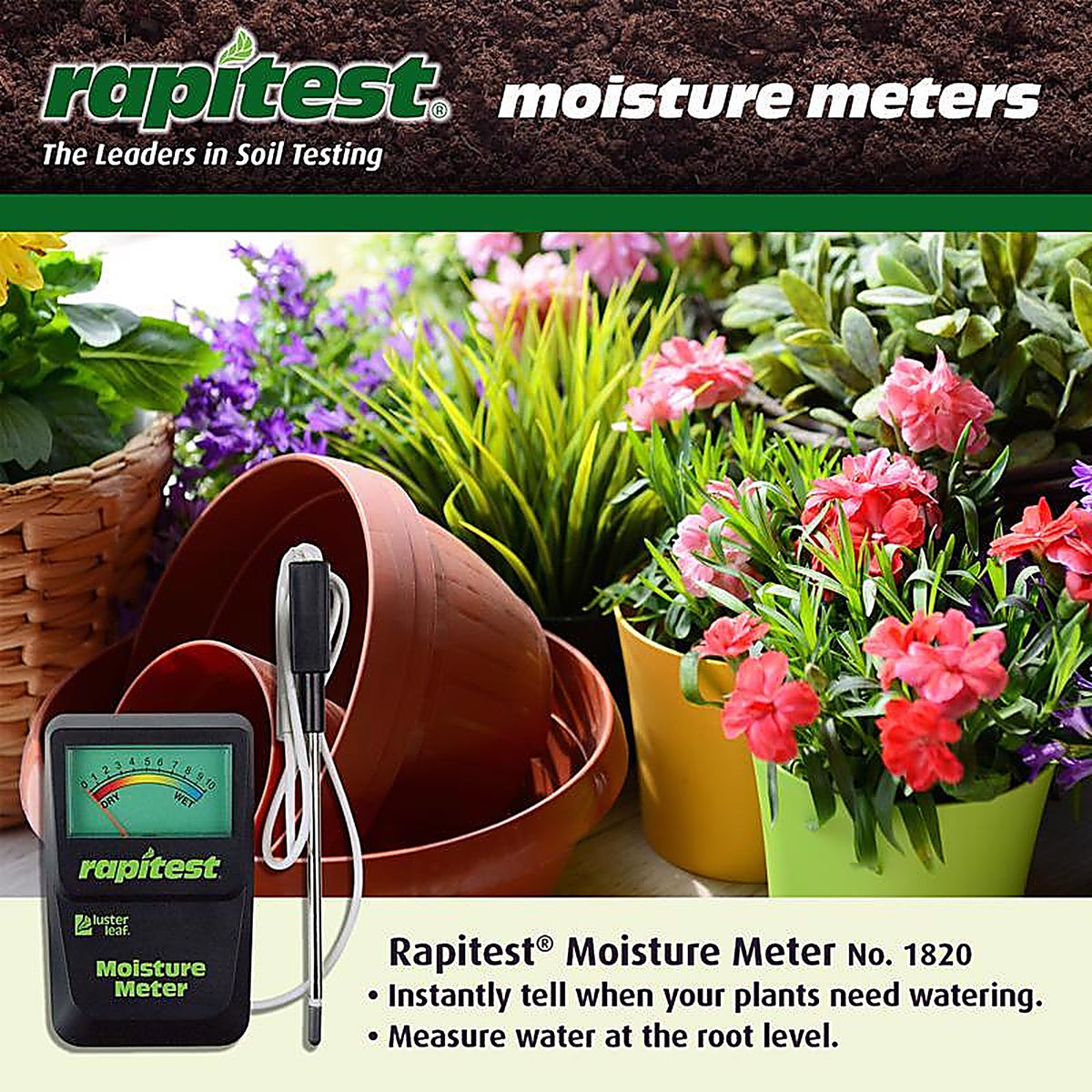 Luster Leaf 1820 Analog Moisture Meter 1/Pack