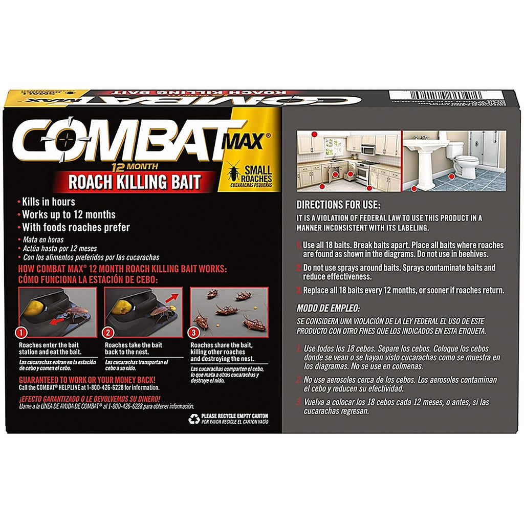 Combat - 97218 - Max Roach Bait Station 18 Pack