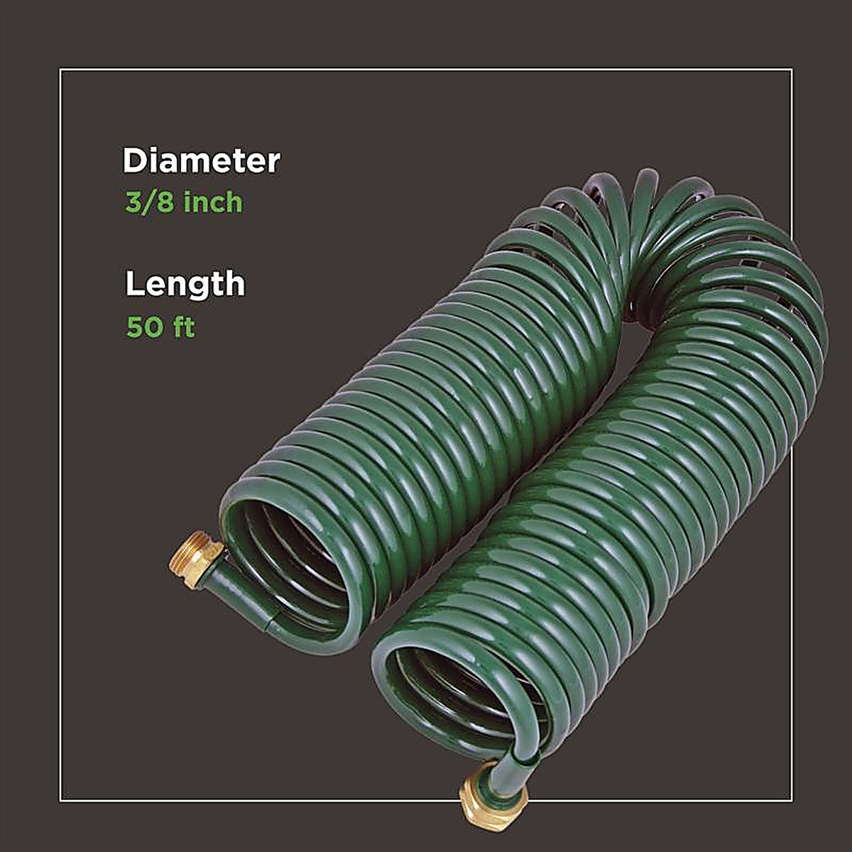 Gardien - 91250 - 3/8 In. D X 50 Ft. L Medium Duty Expandable Coil Garden Hose