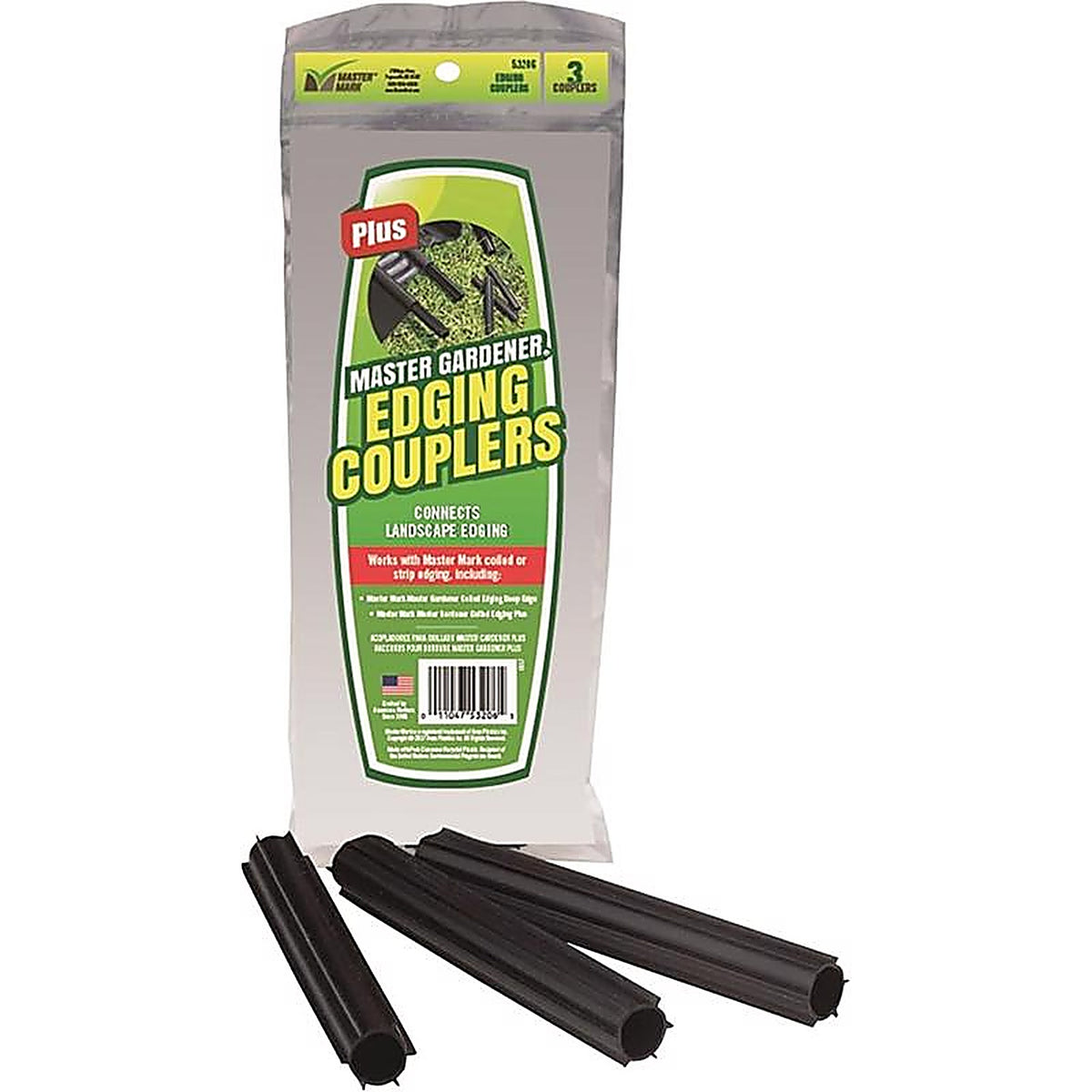 Master Mark 53206 Master Gardener 4 in. H Plastic Black Edging Coupler Kit
