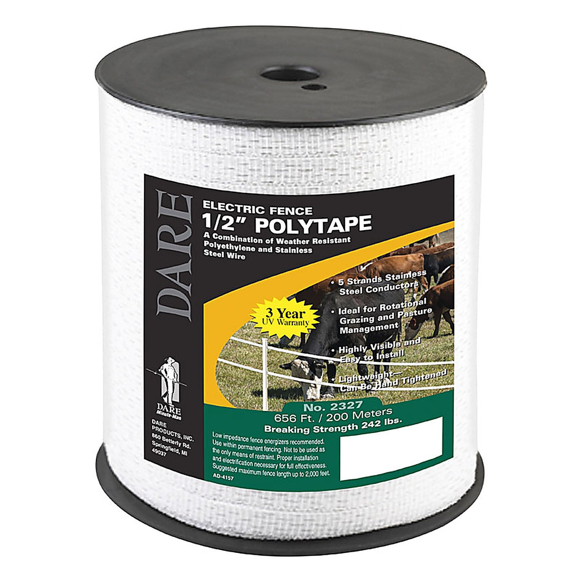 Dare - 2327 - Electric-Powered Tape 656 Ft. White