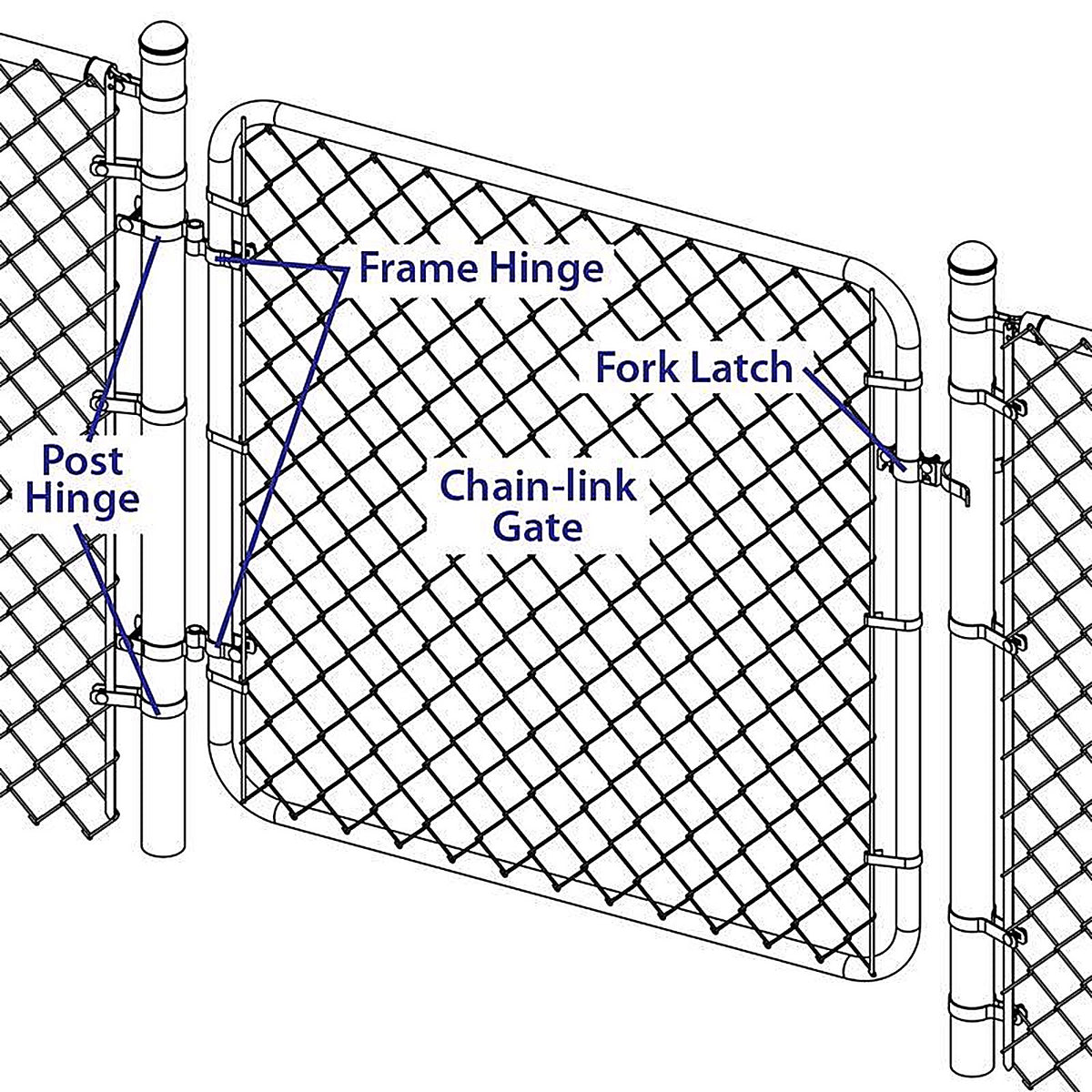 Yardlink - 664422 - 1.38 In. H X 1.38 In. W Galvanized Steel Fork Latches w/Bolt