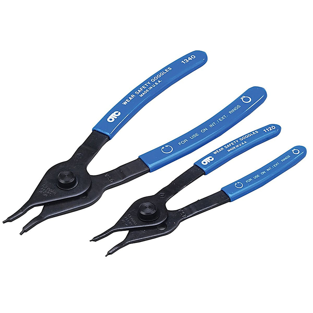OTC 7123K 2 Piece Convertible Retaining Ring Plier Kit Straight