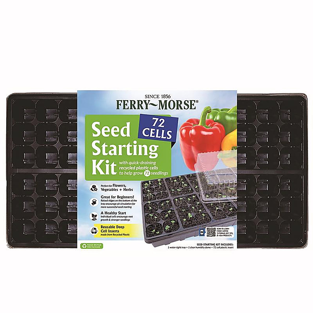 Ferry-Morse - P72H-7 - 72 Cells 11 In. W X 22 In. L Seed Starting Kit 1 Pack