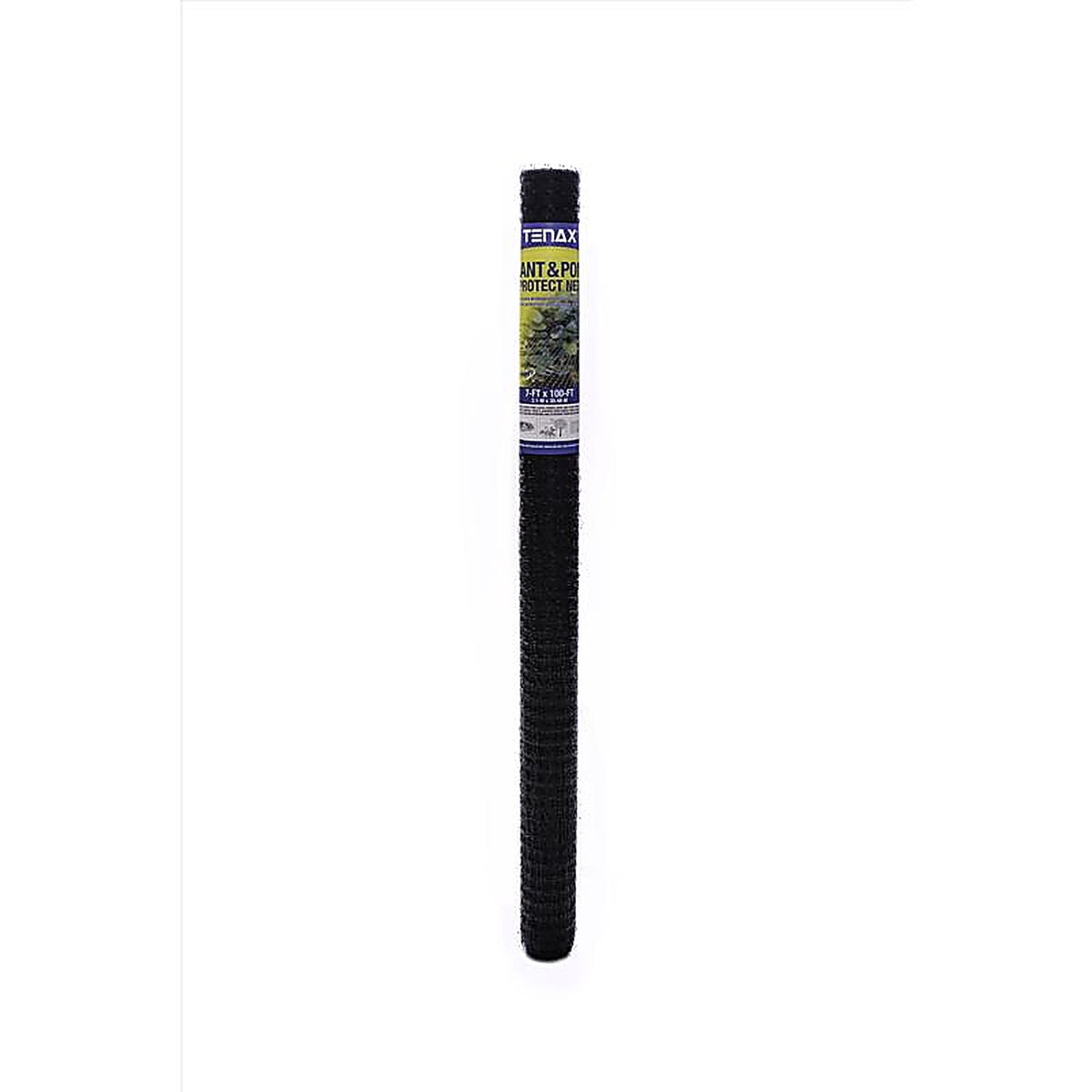 Tenax 2A140066 7 ft. H x 100 ft. L Polyethylene Plant and Pond Fence Black