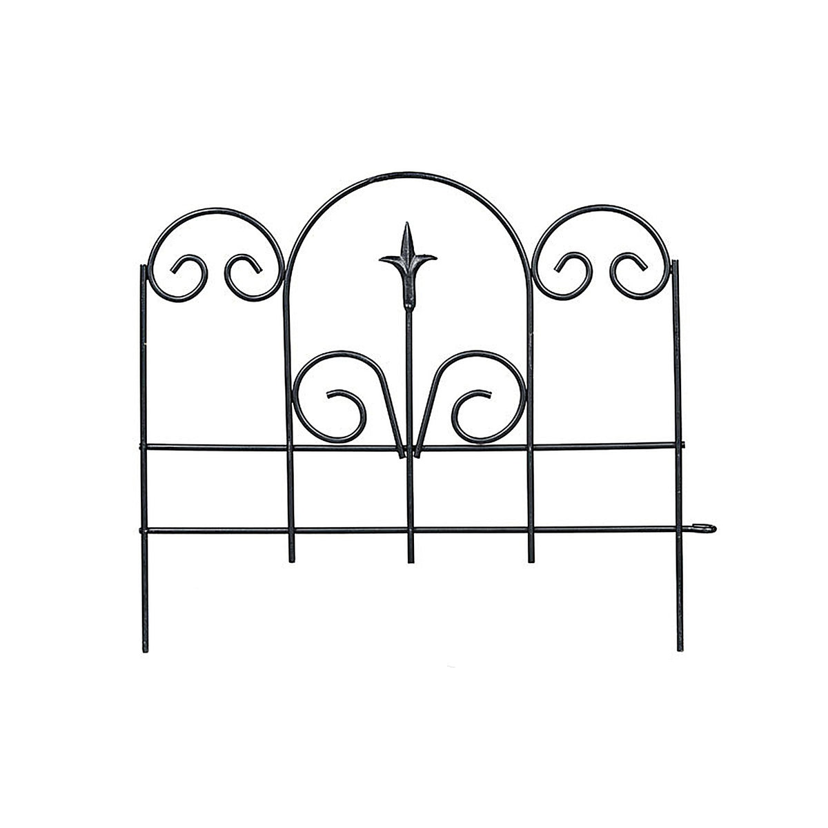 Panacea - 89382 - 16 In. L X 18 In. H Steel Black Garden Fence