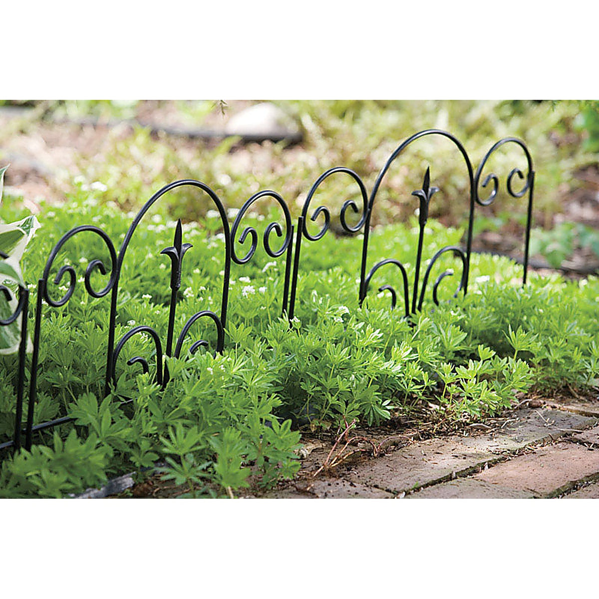 Panacea - 89382 - 16 In. L X 18 In. H Steel Black Garden Fence