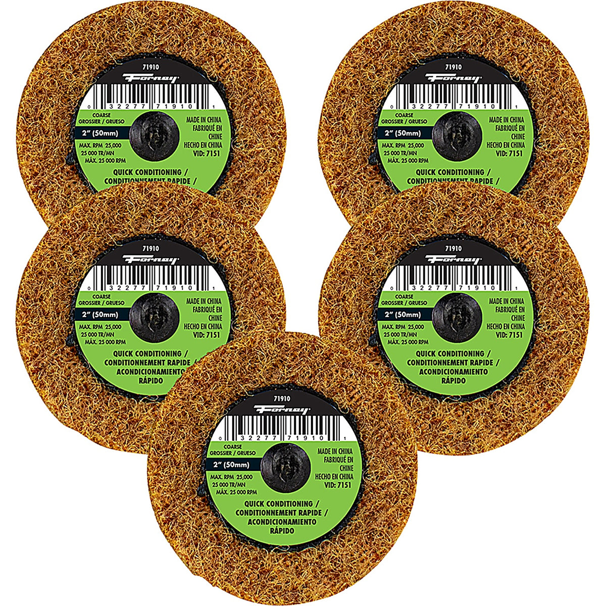 Forney - 71606 - Quickchangesurpreppad, C Grit, 2 Inch (5-Pack-7#1910)